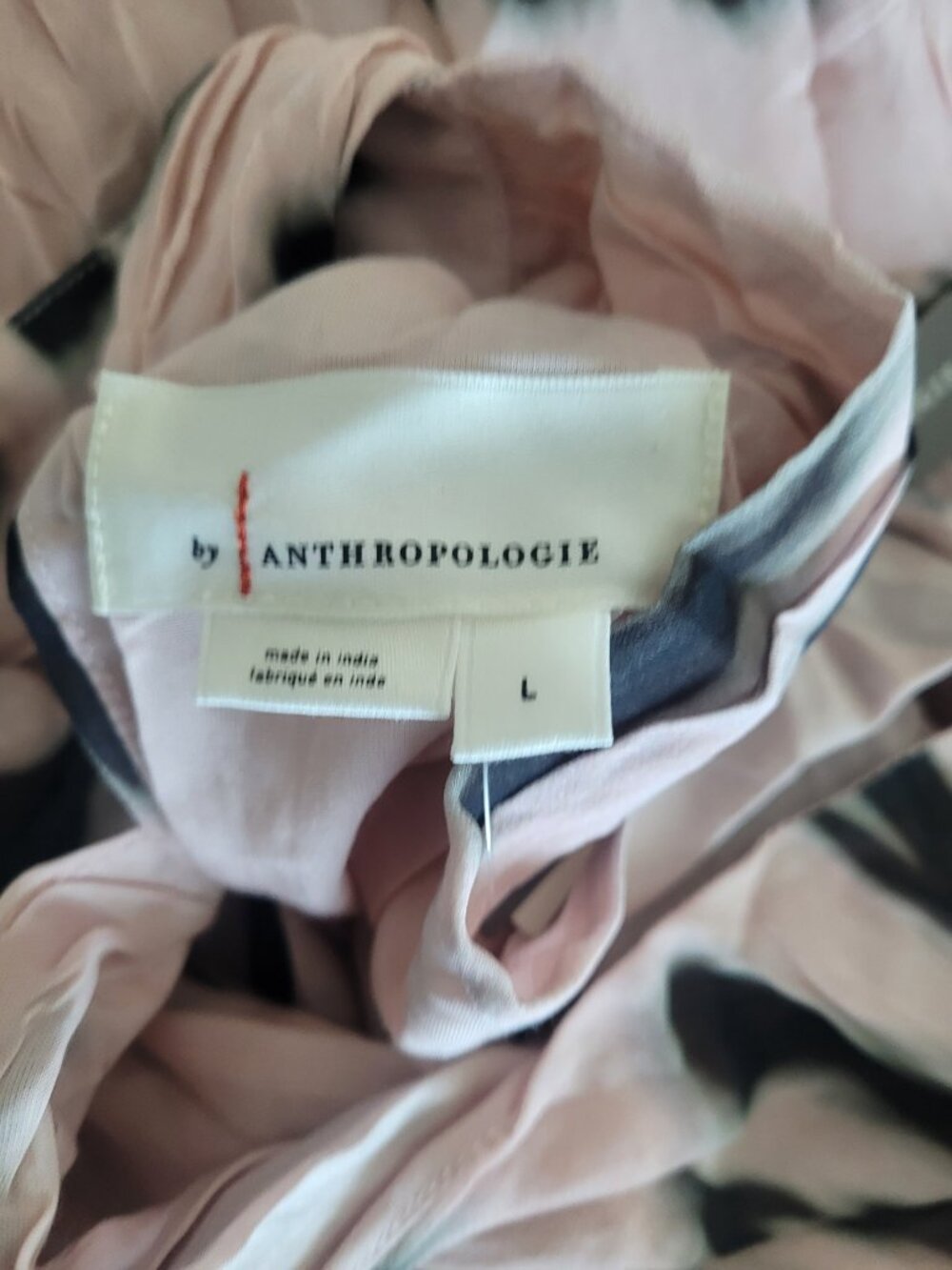 NWT ANTHROPOLOGIE Somerset Maxi Halter Edition Ruffle Chiffon Neutral Motif‎ LRG - Picture 7 of 7